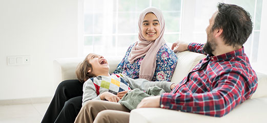 Al Yusra Will family laughing together